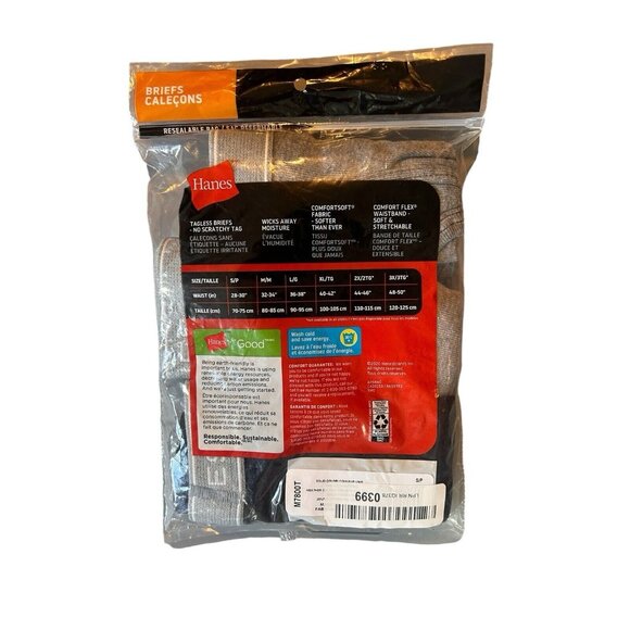 Hanes Comfort Flex Briefs Men's 3 pack Soft Breathable Moisture Wicking Sz Small - Picture 5 of 5